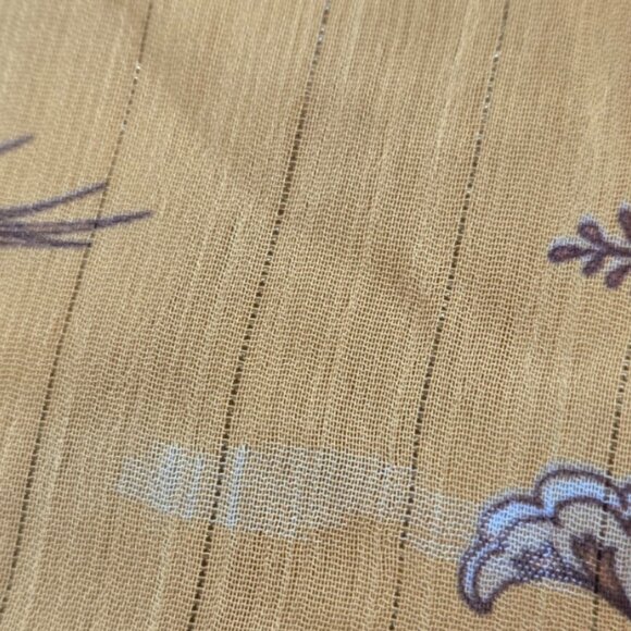 Rachel Parcell Yellow Metallic Striped Paisley Print Mini Dress Size Large FLAW - Picture 15 of 16